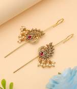 rani alloy ear cuff with gold plated stone work