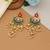 Rani green color meenakari earrings