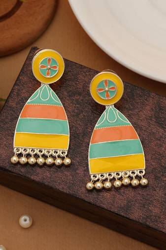 Multi color meenakari earrings