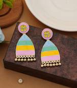 Multi color meenakari earrings