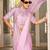 Lilac silk blend ready to wear saree