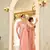 Peach peplum designer ready to wear saree