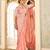 Peach peplum designer ready to wear saree