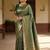 Green kanchipuram style art silk  saree