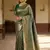 Green kanchipuram style art silk  saree