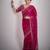 Pink silk \blend sequin net saree
