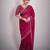 Pink silk \blend sequin net saree