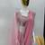 Baby pink heavy bridal georgette saree with embroidered blouse and dupatta
