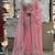 Baby pink heavy bridal georgette saree with embroidered blouse and dupatta