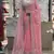 Baby pink heavy bridal georgette saree with embroidered blouse and dupatta