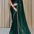 Green chiffon embroidered saree