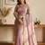 Lavender silk blend embroidered saree