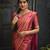 Red art silk kanchipuram saree with zari work