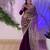 wine silk blend ready made saree with mirror work