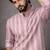 Pink color linen fabric smart and casual short kurta for men's