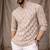 White color linen fabric smart and casual short kurta for men's