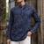 Navy blue color linen fabric smart and casual short kurta for men's