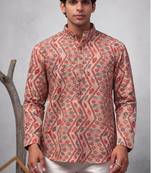 Multicolor color linen fabric smart and casual short kurta for men's
