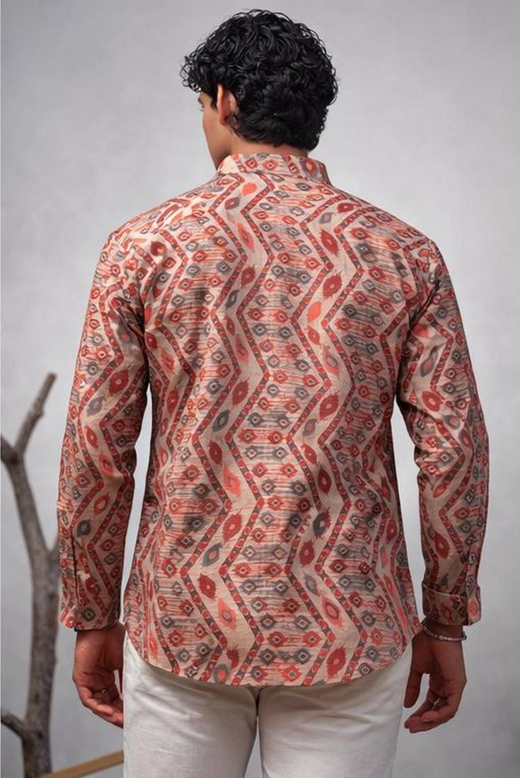Multicolor color linen fabric smart and casual short kurta for men's