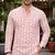 White color linen fabric smart and casual short kurta for men's