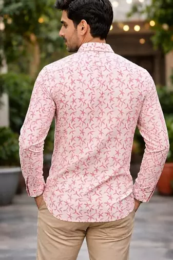 White color linen fabric smart and casual short kurta for men's