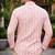 White color linen fabric smart and casual short kurta for men's