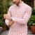 White color linen fabric smart and casual short kurta for men's