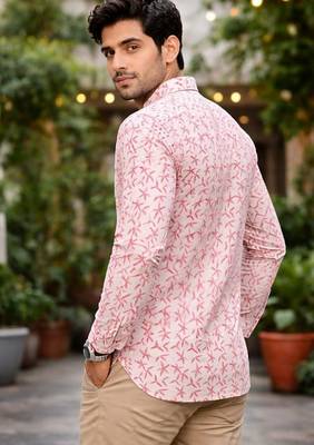 White color linen fabric smart and casual short kurta for men's 4