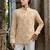 Yellow color linen fabric smart and casual short kurta for men's