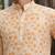 Yellow color linen fabric smart and casual short kurta for men's