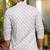 White color linen fabric smart and casual short kurta for men's