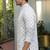 White color linen fabric smart and casual short kurta for men's