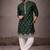 Green color designer embroidered men's ceremonial kurta payjama
