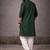 Green color designer embroidered men's ceremonial kurta payjama