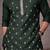 Green color designer embroidered men's ceremonial kurta payjama