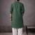 Green color designer embroidered men's ceremonial kurta payjama