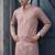 Dusty pink color designer embroidered men's ceremonial kurta payjama