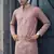 Dusty pink color designer embroidered men's ceremonial kurta payjama
