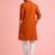 Orange color designer embroidered men's ceremonial kurta payjama