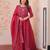 Maroon color beautiful ceremonial gown for ethnic stylish looks