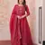 Maroon color beautiful ceremonial gown for ethnic stylish looks