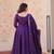Purple color beautiful ceremonial gown for ethnic stylish looks