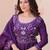 Purple color beautiful ceremonial gown for ethnic stylish looks