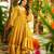 Mustard color trendy and stylish gown for ethnic girlie looks