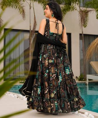 Black color trendy and stylish gown for looks 2