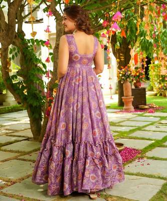 Purple color trendy and stylish gown for looks 2