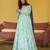 Sea green color trendy and stylish gown for ethnic girlie looks
