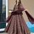 Brown color trendy and stylish gown for ethnic girlie looks