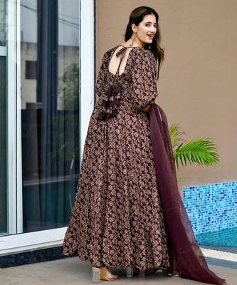 Brown color trendy and stylish gown for looks 2
