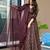 Brown color trendy and stylish gown for ethnic girlie looks